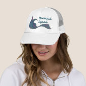Casquette Équipe de sirènes verts et roses (En situation)