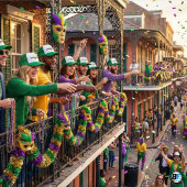 Casquette Équipe Mardi Gras 2026 Fleur De Lis Vert