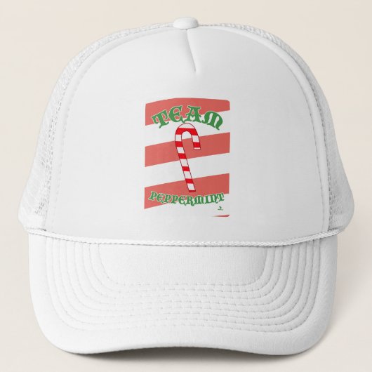 Casquette Équipe Menthe Poivrée Drôle de conception de Noël (Devant)