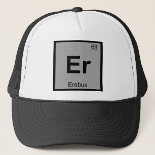 Casquette Er - Érèbe Symbole du tableau périodique de la chi