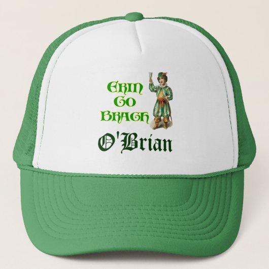Casquette Erin Go Braugh, Irlandais Personnalisable, Dit : (Devant)