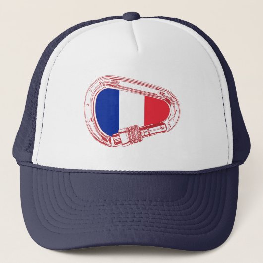 Casquette Escalade Drapeau France Carabiner (Devant)