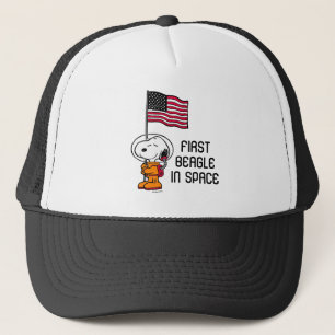 Casquette ESPACE   Snoopy avec astronaute du drapeau