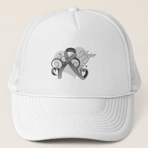 Casquette Espoir floral de ruban - tumeur cérébrale