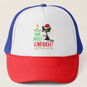 Casquette Est-Ce Que Ce Jolly Assez Chat Noir Joyeux Noël Tr