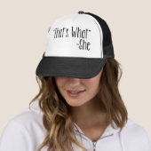 Casquette "Est qui ce qui" - elle (En situation)
