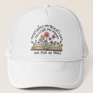 Casquette Et Dans Mon Livre Je Pars - Floral Livre Lover