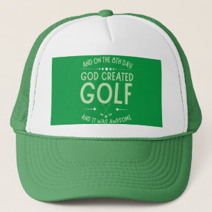 Casquette Et le 8ème jour Dieu a créé Golf drôle Bible Verse