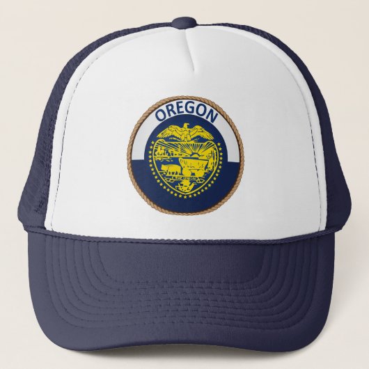 Casquette État de l'Oregon Drapeau Chat de camion de phoque (Devant)