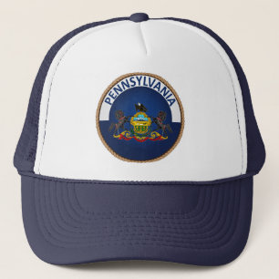 Casquette État de Pennsylvanie Drapeau Chat Trucker Seal