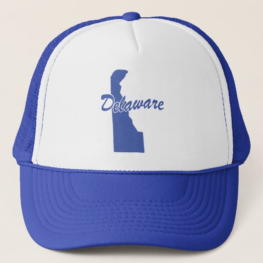 Casquette État du Delaware Shape Trucker Chapeau (Devant)