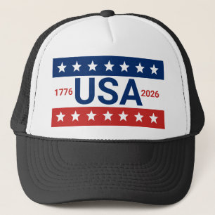 Casquette États-Unis 1776-2026 250e anniversaire Rouge Blanc