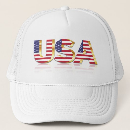 Casquette États-Unis Drapeau Trucker Chapeau États-Unis d'Am (Devant)