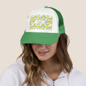 Casquette Été jaune citron doux. (En situation)
