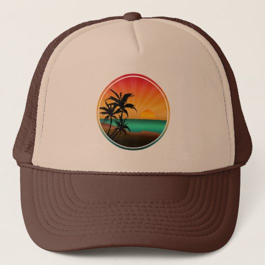 CASQUETTE ÉTÉ PLAGE TROPICALE (Devant)