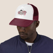 Casquette Eternal Edge : Crâne et Roses (En situation)