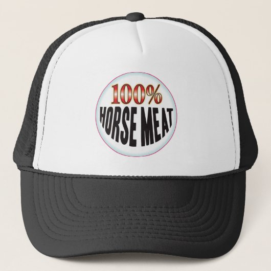 Casquette Étiquette de viande de cheval (Devant)