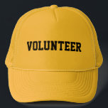 Casquette Étiquette volontaire d'événement customisé<br><div class="desc">Casquettes volontaires. Customisez le texte,  le style,  et les couleurs de casquette pour assortir votre événement.</div>
