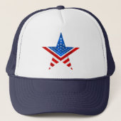 Casquette étoile de forme de drapeau américain (Devant)