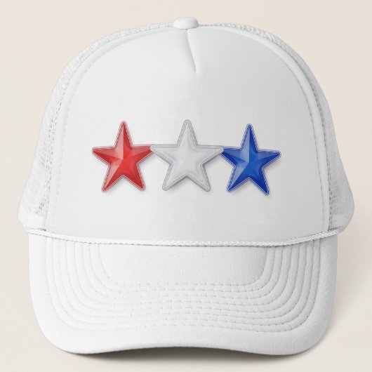 Casquette Étoiles rouges, blanches et bleues (Devant)