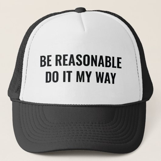 Casquette Être raisonnable (Devant)