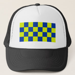 Casquette europe police couleurs carré de sécurité jouée pat