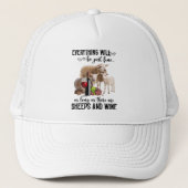 Casquette Everything Will Be Just Fine Sheeps And Wine Lover (Devant)