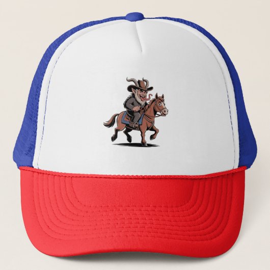 Casquette EVIL Krampus Noël Cowboy Cheval Occident Noël (Devant)