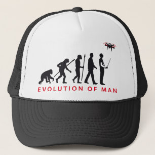 Casquette evolution of man controlling drone