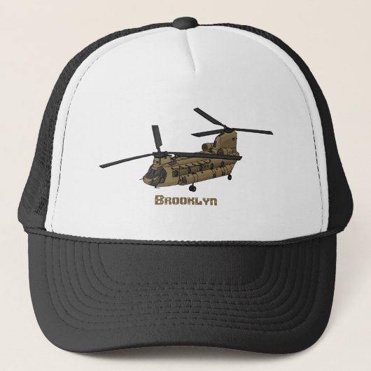 Casquette Exemple d'hélicoptère militaire Chinook (Devant)
