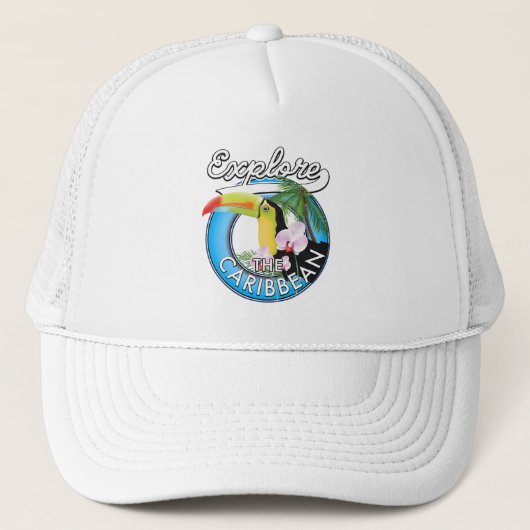 Casquette Explorez le patch de voyage des Caraïbes. (Devant)