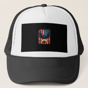 Casquette F-Caw-F Corbeau Oiseau Rétro Drapeau USA Vintage F