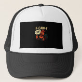 Casquette F Caw F Funny Angry Rooster Graphic Retro Style (Devant)