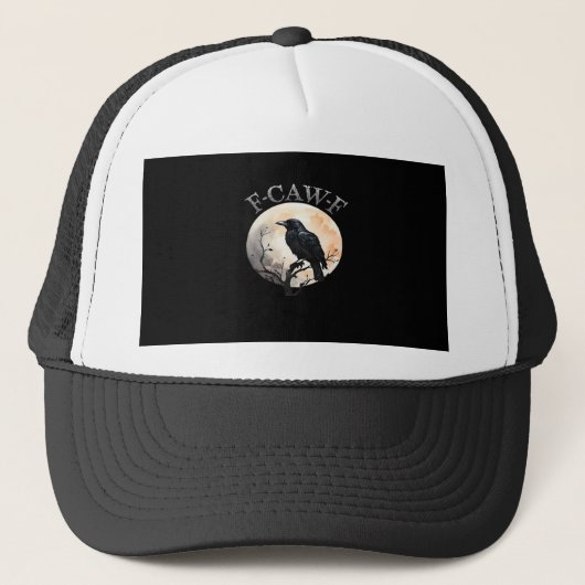 Casquette F Caw F Funny Bird Moon Minimal Clean Style (Devant)