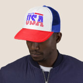 Casquette Fabriqué Aux Etats-Unis Texte Américain (En situation)