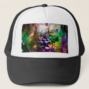 Casquette Face Abstraite avec symboles