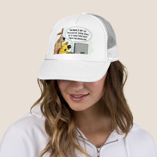 Casquette Facebook pour des chiens (En situation)