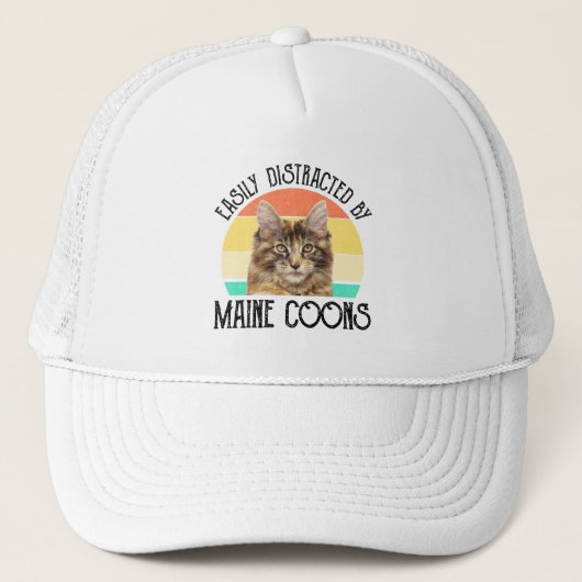 Casquette Facilement Distrait Par Les Maine Coons (Devant)