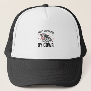 Casquette Facilement distrait par les vaches Graphique de va