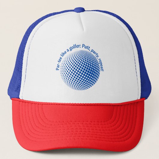 Casquette Fais la fête comme un golfeur (Devant)