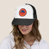 Casquette fait dans l'étiquette de produit de drapeau de (En situation)