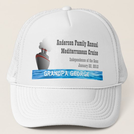 Casquette fait sur commande de croisière de (Devant)