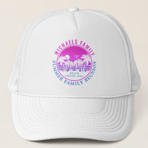 Casquette Famille Reunion Beach Cruise Sunset Vacation 60s