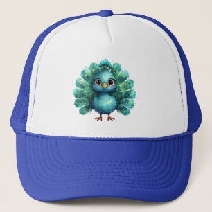 Casquette Fantaisie mignonne Paon bleu fantaisiste