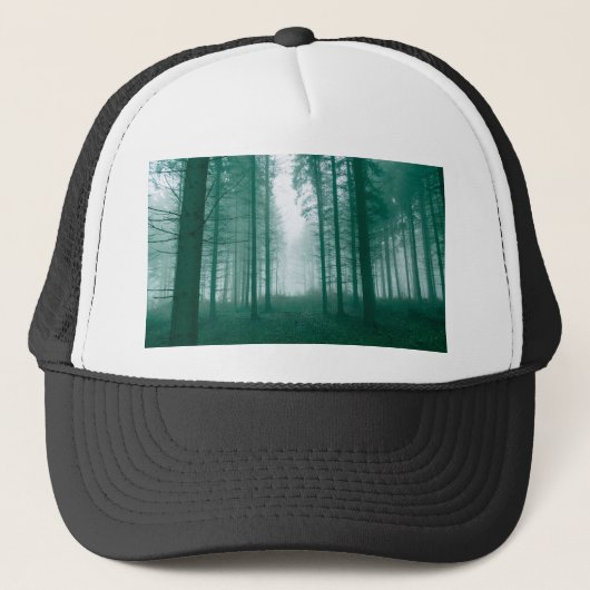 Casquette Fantasy forest with fog in Green (Devant)