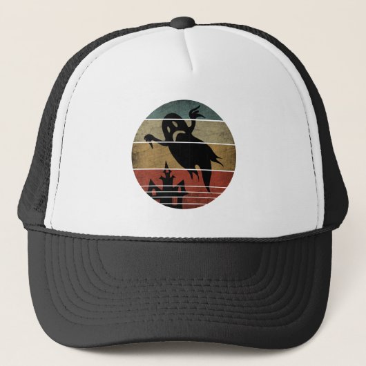 Casquette Fantôme Halloween Vintage (Devant)