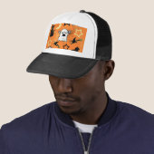 Casquette Fantômes et chats peints (En situation)