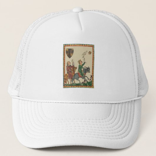 Casquette Fauconnerie, Codex Manesse du XIVe siècle (Devant)