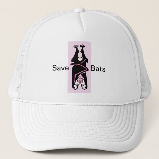 Casquette Faune - Save BATS - Animal activiste - Pink (Devant)