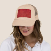 Casquette Faux rouge alligator cuir (En situation)